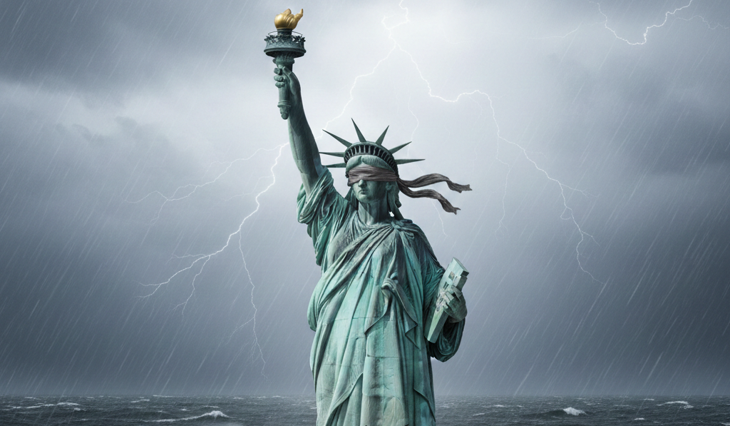 Abstract illustration of law, institutions, and governance